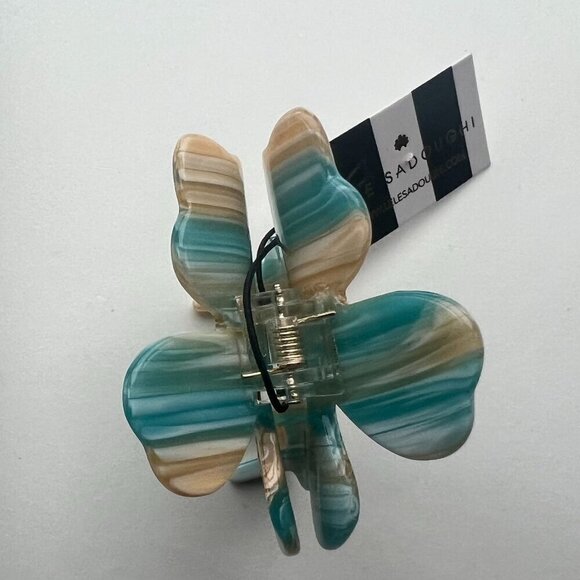 RARE Lele Sadoughi Acetate Claw Clip Turquoise Blue - Picture 7 of 9